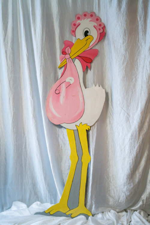 Stork, Pink, 7.5 Ft Tall
