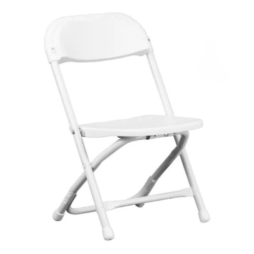 Children's / Kid's White Plastic Folding Chair