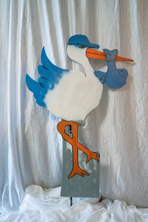 Stork, Blue, 5 Ft Tall