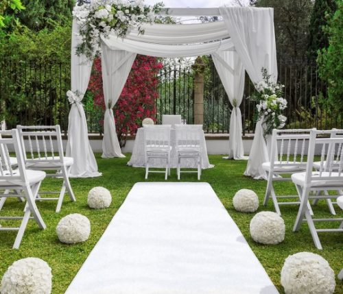 Aisle Runner, White, 50 Ft