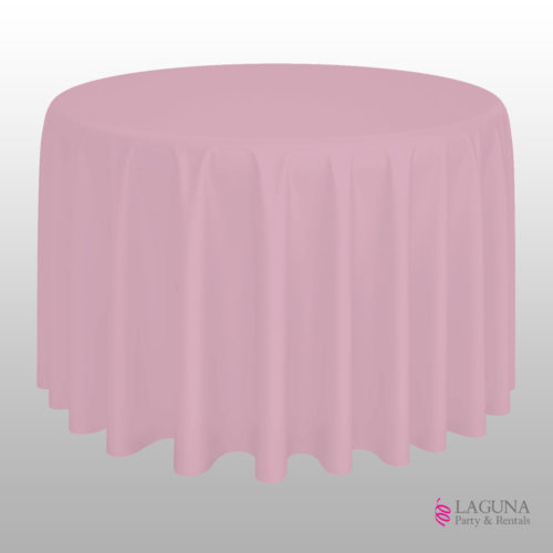 90" Round Table Cover, Linen, Pink