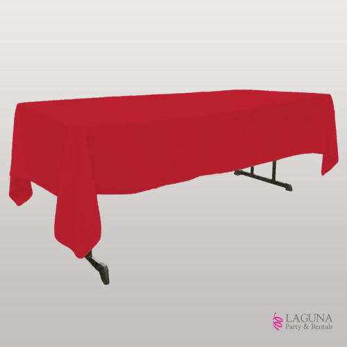 Rectangle Table Cover, Linen, Red