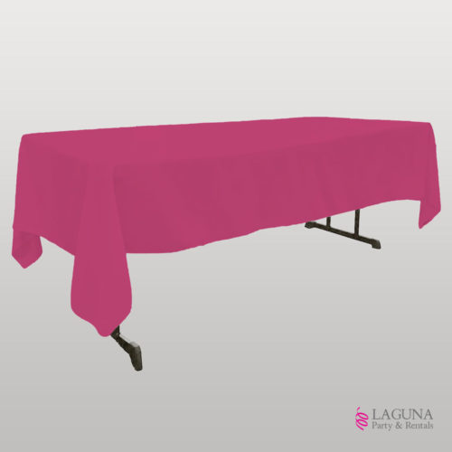 Rectangle Table Cover, Linen, Fuchsia
