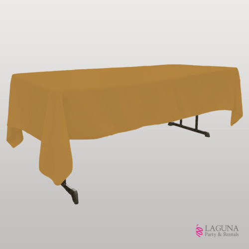 Rectangle Table Cover, Linen, Gold