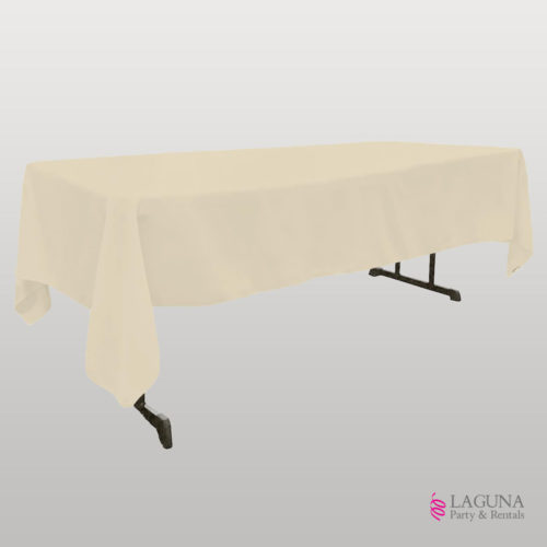 Rectangle Table Cover, Linen, Ivory