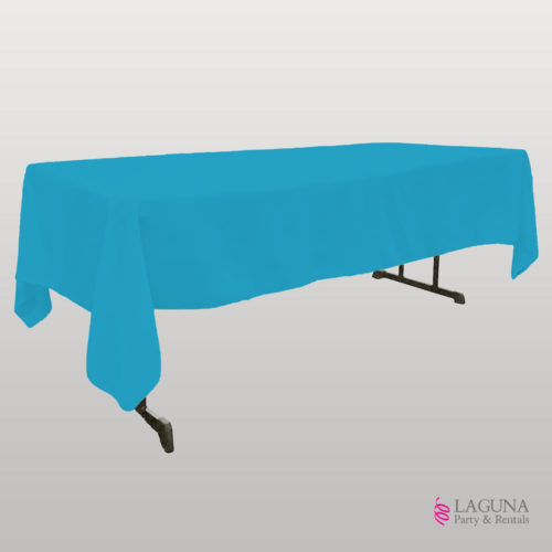 Rectangle Table Cover, Linen, Turquoise