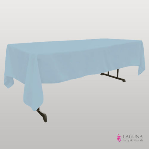 Rectangle Table Cover, Linen, Baby Blue