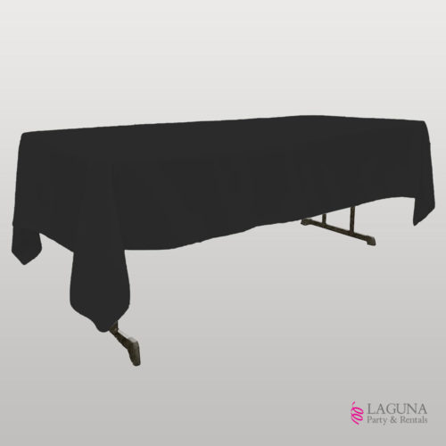 Rectangle Table Cover, Linen, Black