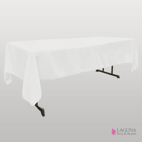 Rectangle Table Cover, Linen, White