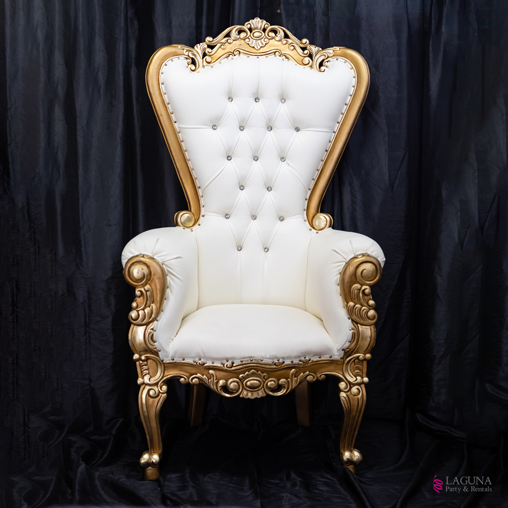 White gold on sale throne chair