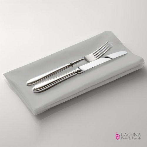 Linen Napkin, Silver (set of 10)