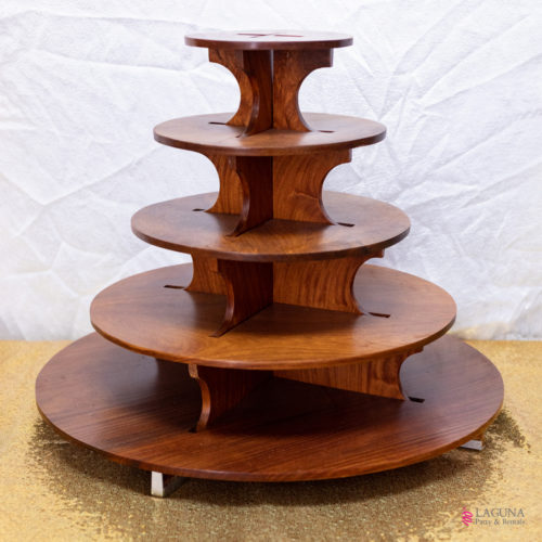 5 Tiered Cake / Dessert Stand, Wood