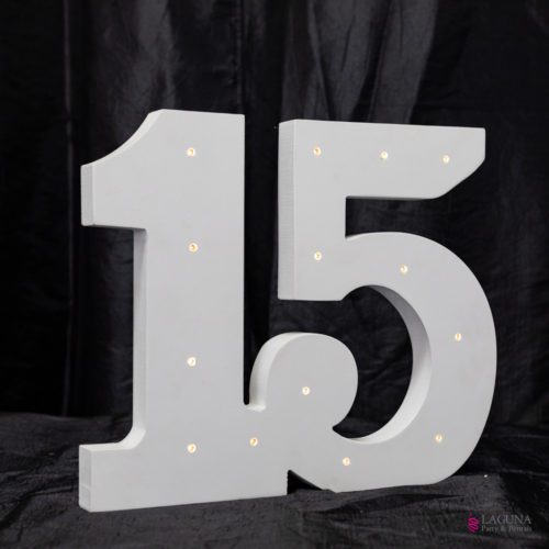 15 Number Decor, Lighted