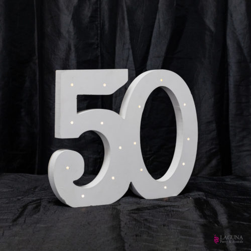 50 Number Decor, Lighted