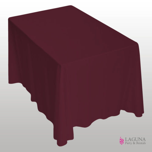 Rectangle Table Drape, Linen, Burgundy