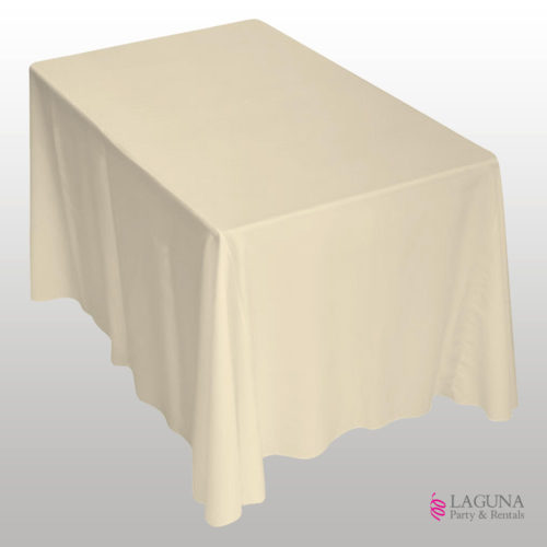 Rectangle Table Drape, Linen, Ivory
