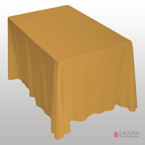 Rectangle Table Drape, Linen, Gold