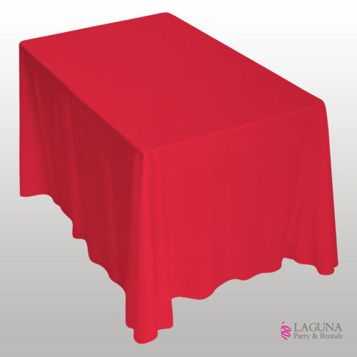 Rectangle Table Drape, Linen, Red