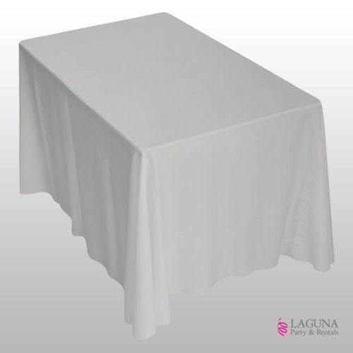 Rectangle Table Drape, Linen, Silver