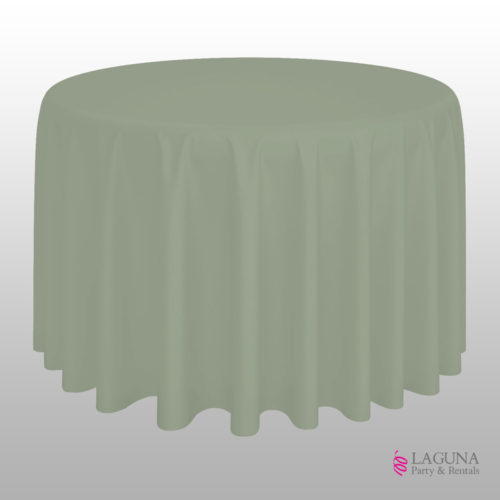 120" Round Table Cover, Linen, Sage