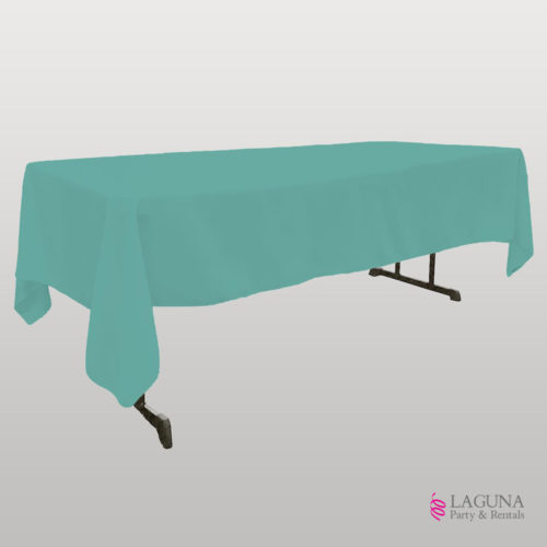 Rectangle Table Cover, Linen, Tiffany Blue