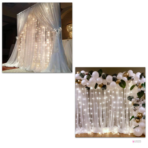 Drapes, Lighted, 3 Ft (W) X 8 Ft (H)
