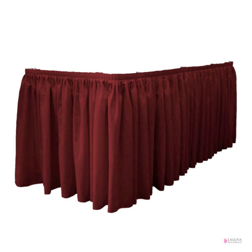 Stage Skirt, Linen, Burgundy
