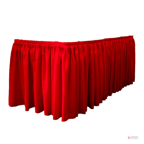 Stage Skirt, Linen, Red