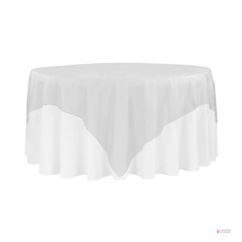 Table Overlay, Organza, Silver