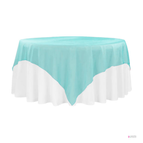 Table Overlay, Organza, Teal