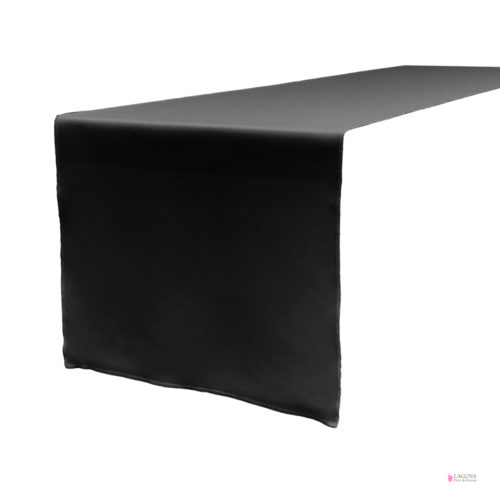 Table Runner, Satin, Black