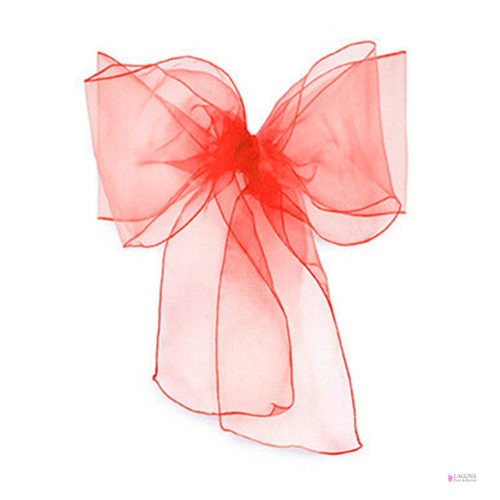 Organza Sash, Red (set of 10)