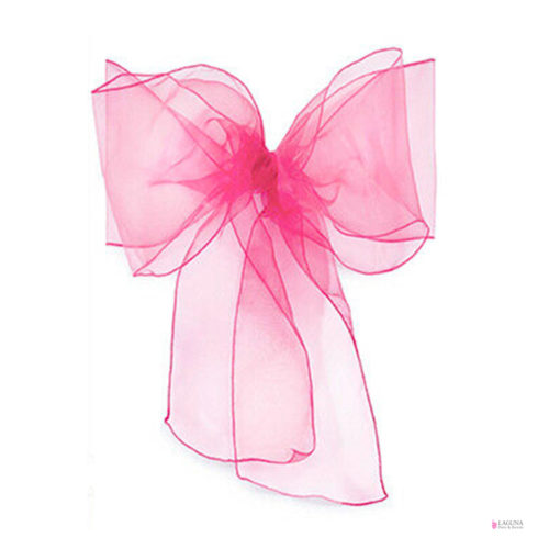 Organza Sash, Fuschia (set of 10)
