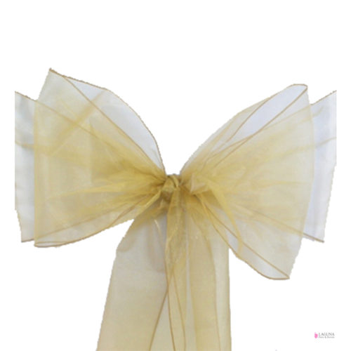 Organza Sash, Gold (set of 10)