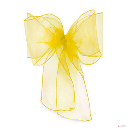 Organza Sash, Yellow (set of 10)