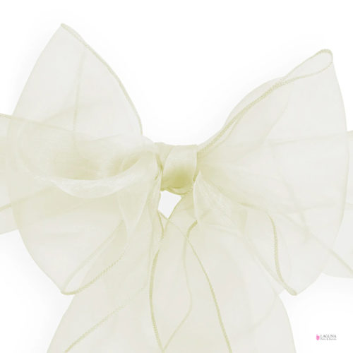 Organza Sash, Ivory (set of 10)