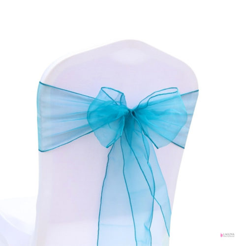 Organza Sash, Turquoise (set of 10)