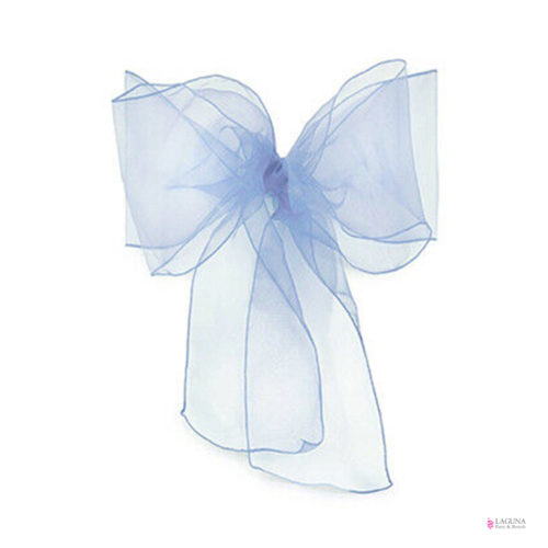 Organza Sash, Baby Blue (set of 10)