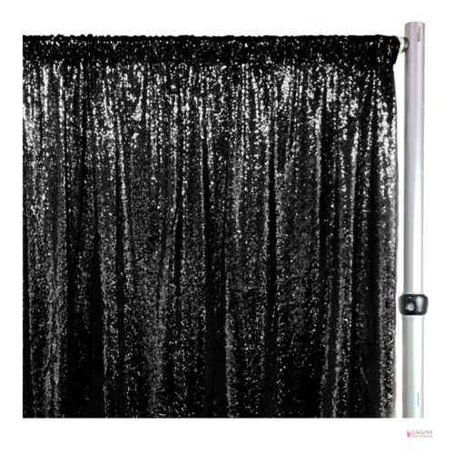 Drapes, Sequin, Black