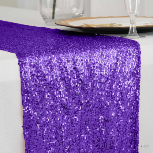 Table Runner, Sequin, Purple