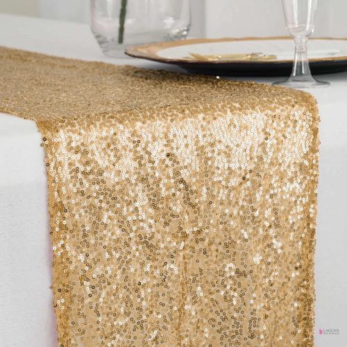 Table Runner, Sequin, Gold