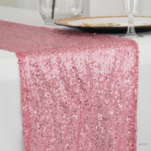 Table Runner, Sequin, Pink