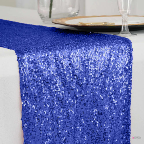 Table Runner, Sequin, Royal Blue