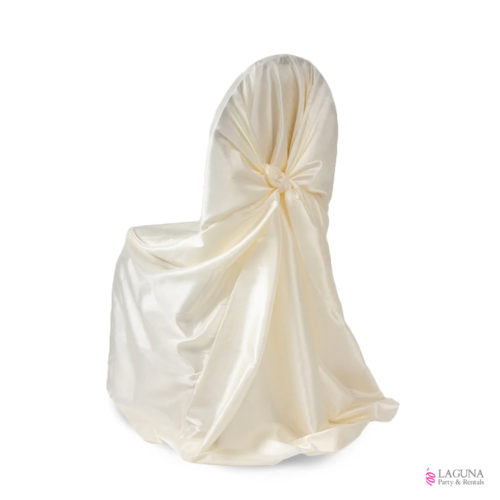 Satin Chair Coverings, Ivory (set of 10)