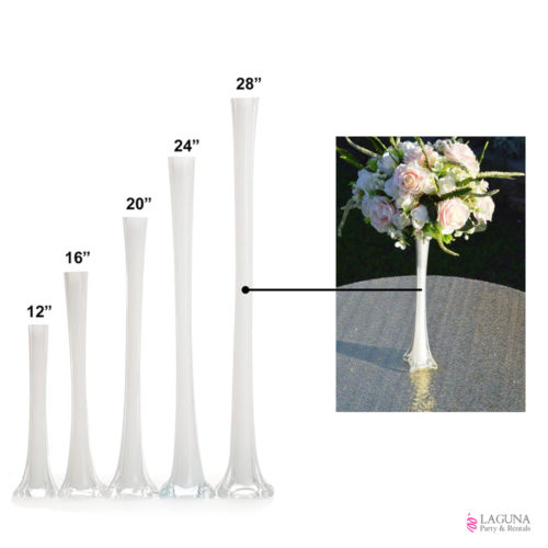 Eiffel Tower Vase, 12" (H), White