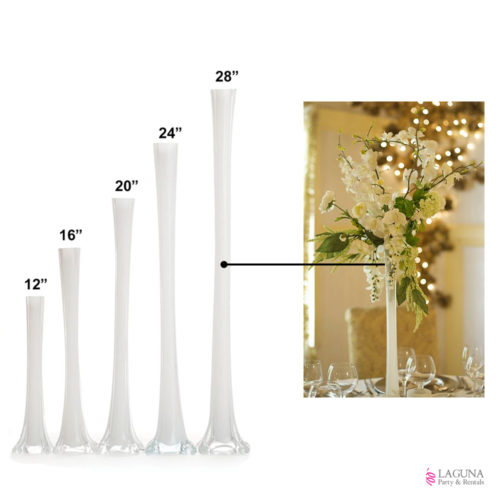 Eiffel Tower Vase, 20" (H), White