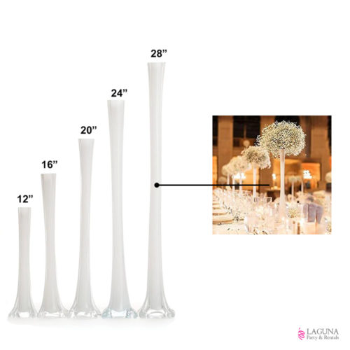 Eiffel Tower Vase, 24" (H), White