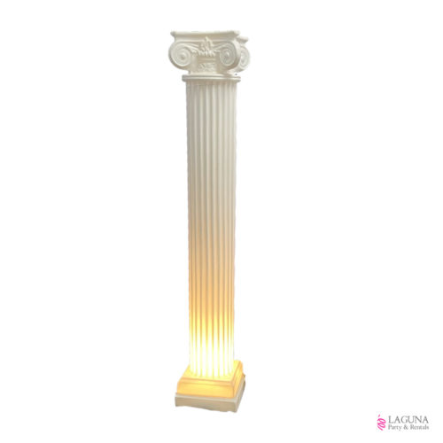 White Pedestal Column, 72" (H), Lighted