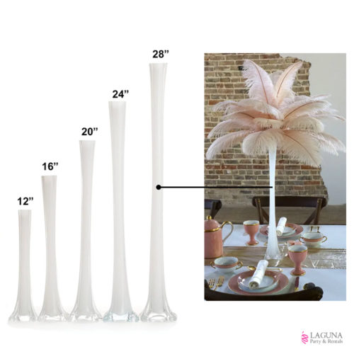 Eiffel Tower Vase, 28" (H), White