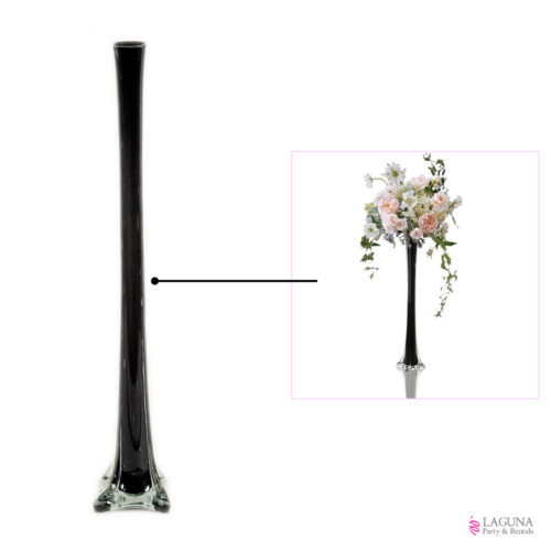Eiffel Tower Vase, 24" (H), Black